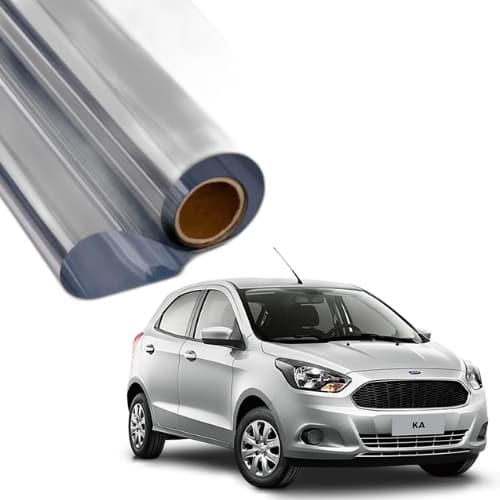 Película Insulfilm Autoadesiva Espelhado Prata 0,75x4,5m Residencial Automotivo Para Carro Janela