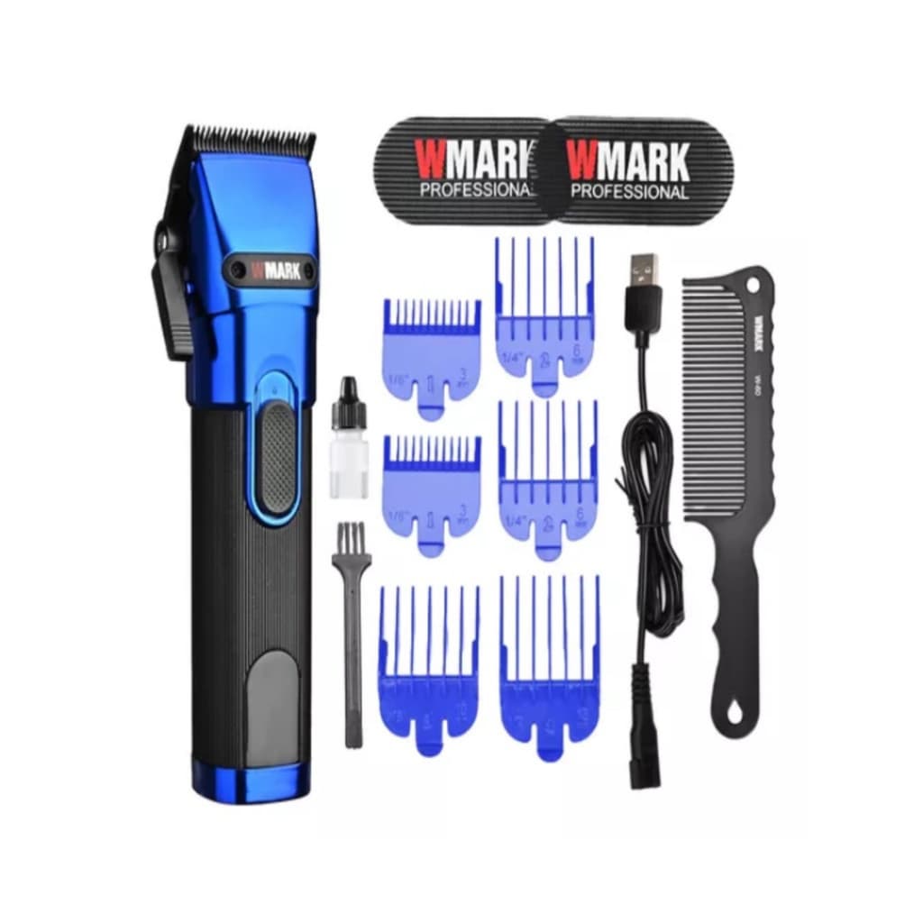 Máquina de Corte de Cabelo Wmark NG121 com Display LED, 6 Pentes, USB