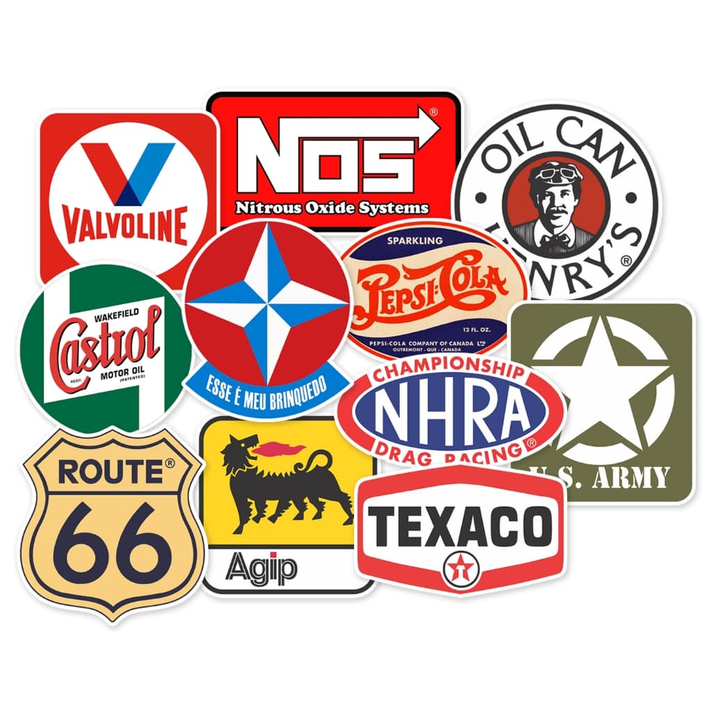 Adesivos Retrô Vintage Carro Antigo Moto Lata 11 Unidades
