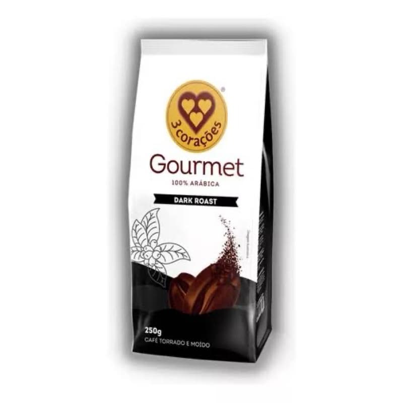 3 Corações Café Moído Gourmet Dark Roast 250G