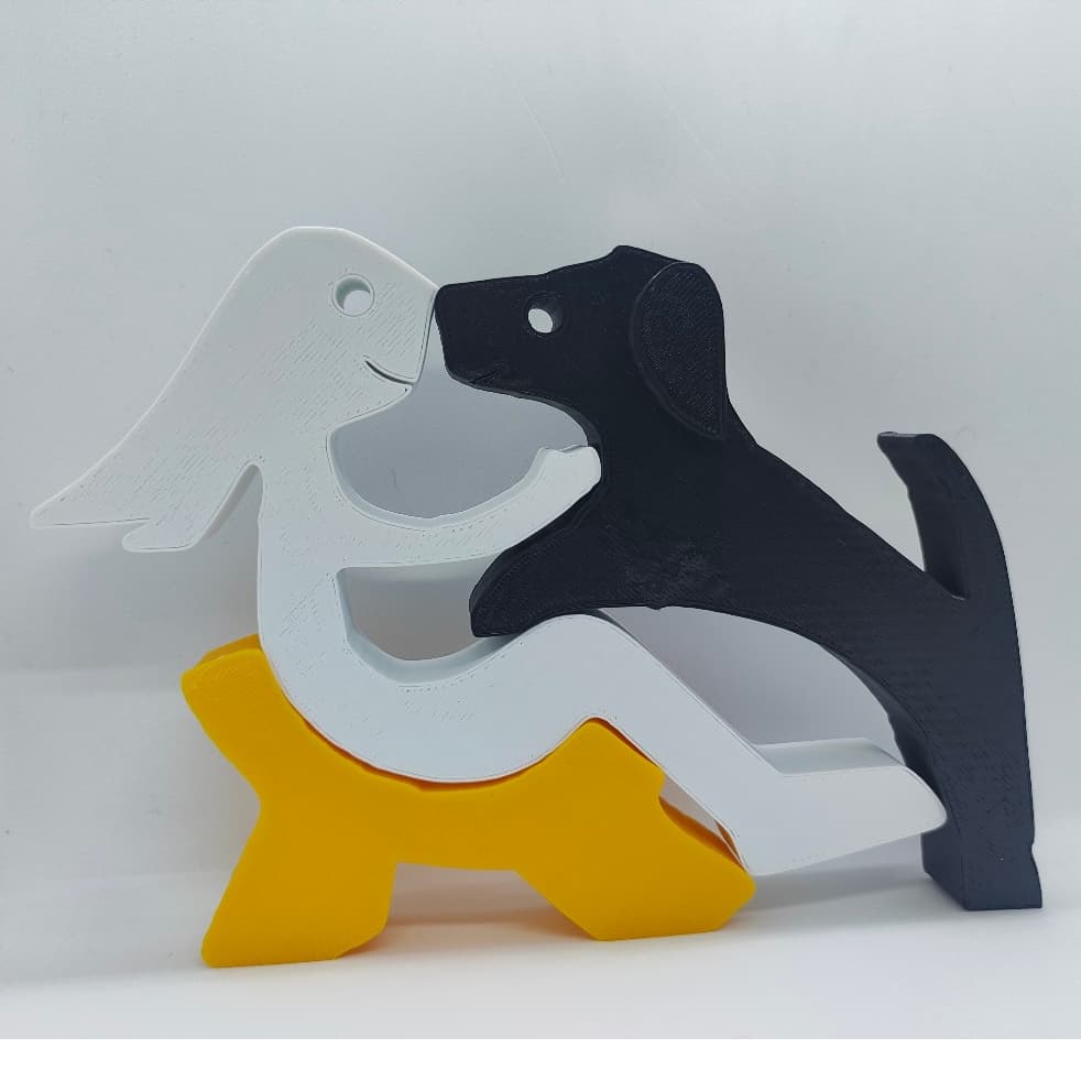 Escultura Decorativa Menina e Cachorro