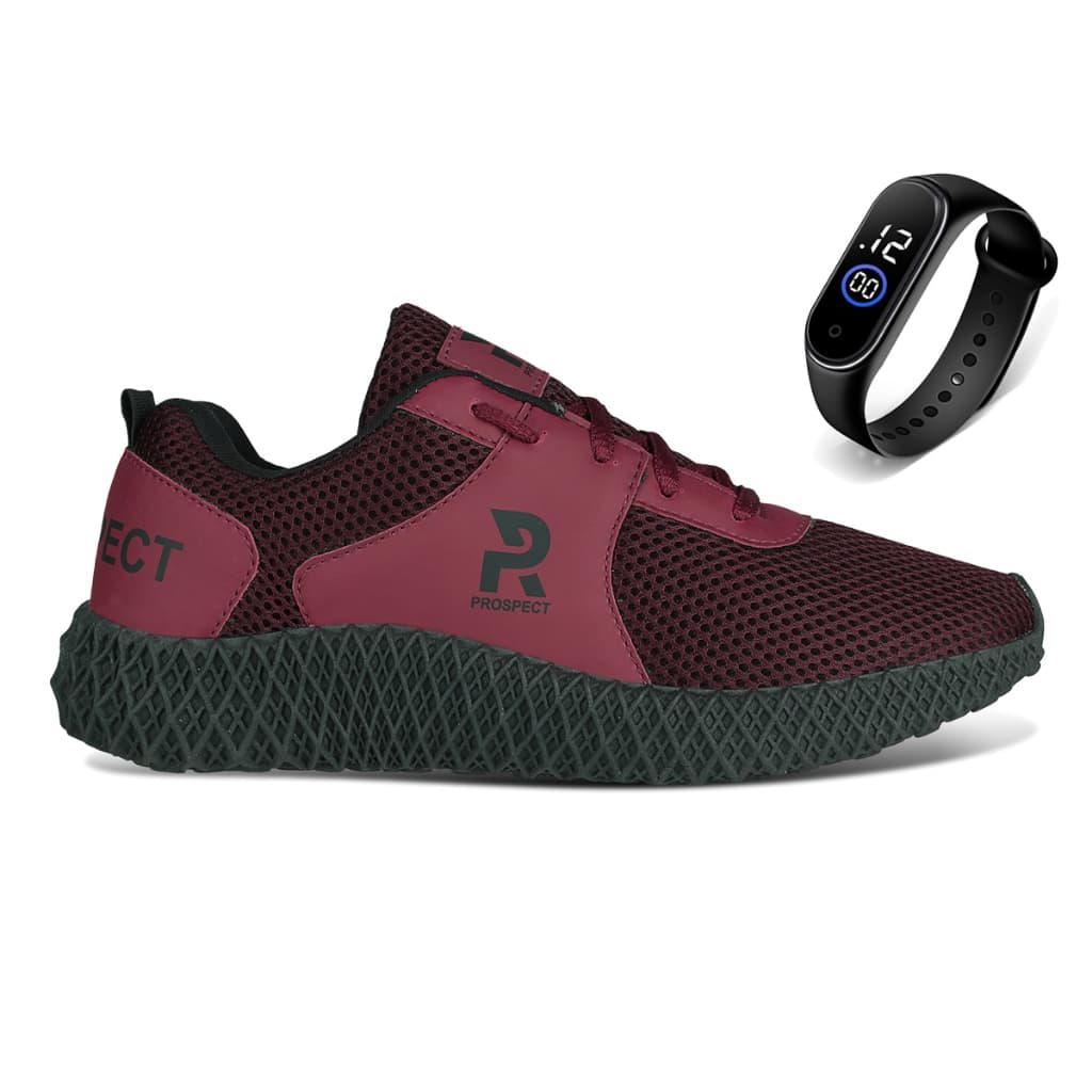 Tênis Masculino Prospect Fly Caminhada Academia Corrida Esporte Leve + Relógio LojaReact