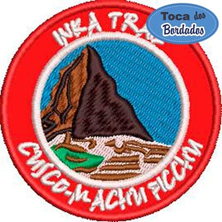 Patch Bordado Machu Picchu 7x7 cm Cód.1786