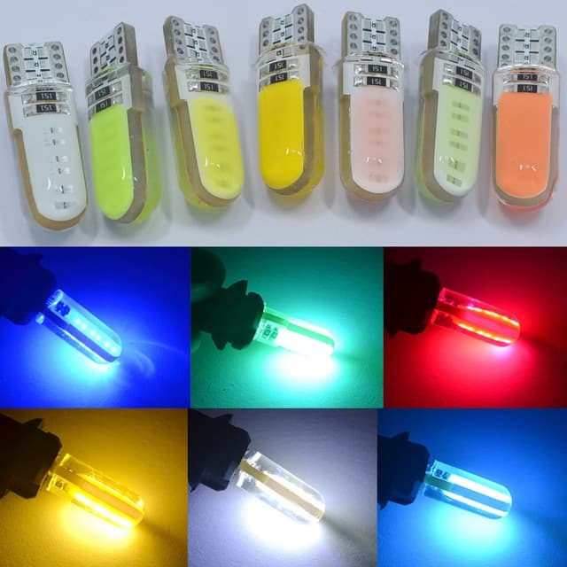 2-10 x Lâmpada T10 Gel grande led Carro De Sílica Cob led siliconado automotivo pingo silicone COB