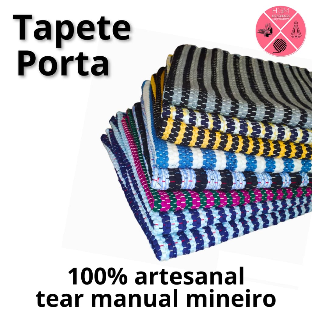 Tapete Porta Cozinha Zebra Sala Artesanal Entrada Algodão Capacho Tear Mineiro Premium