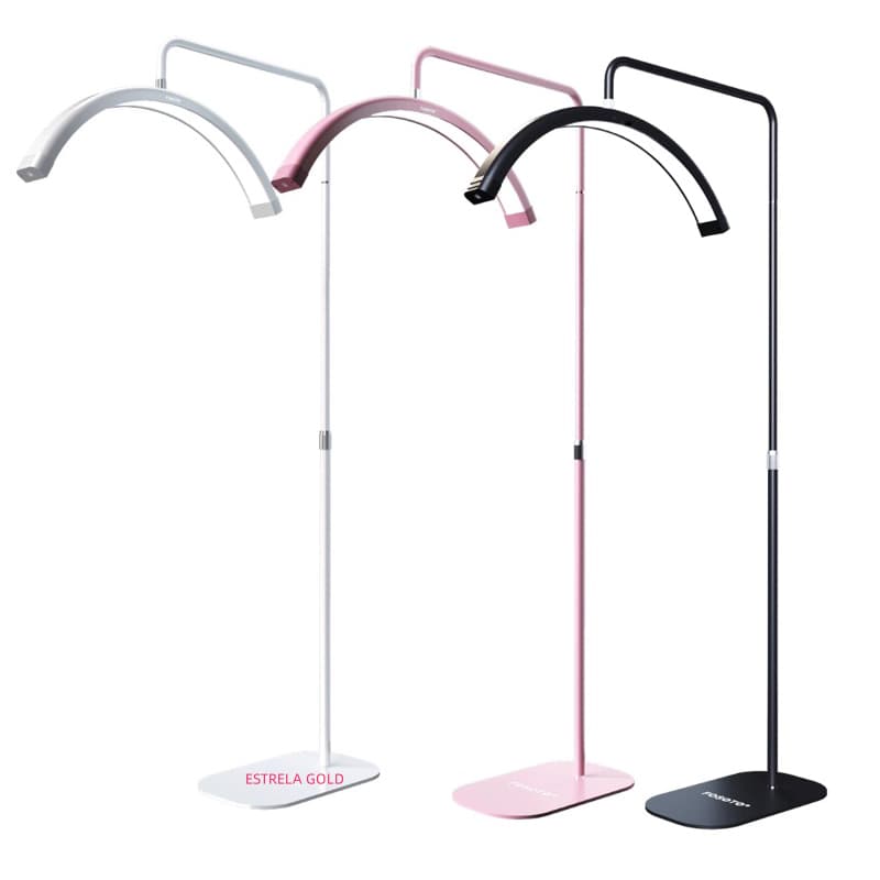 Luminária Led De Chão Meia Lua Iluminação De Beleza