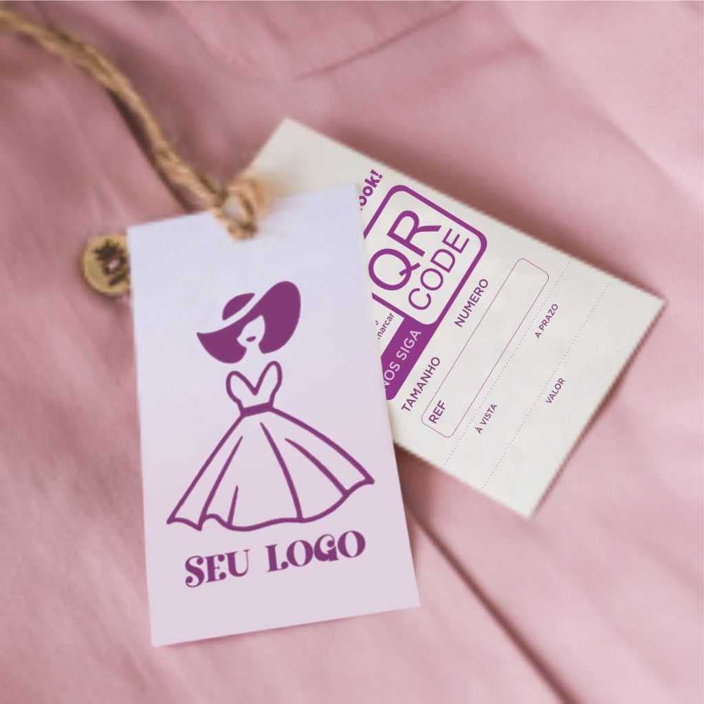 1000 - Tag / Etiqueta colorida frente e verso - personalizada para roupas , brindes ou produtos