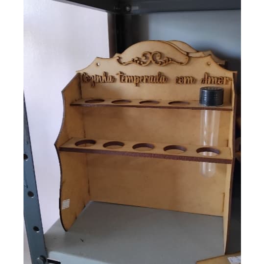 Suporte para tubetes temperos em mdf