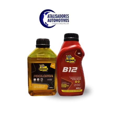 Kit Aditivo de Óleo de Motor B12 + Aditivo Prolonga Óleo Bardahl para Motores