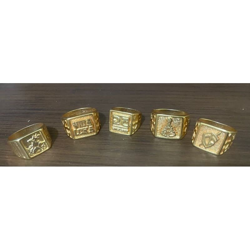 Kit 2 dedeiras banhada ouro 18k lisas personalizadas
