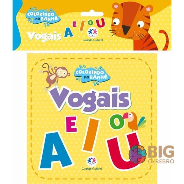 Livro De Banho Infantil Colorindo No Banho  Vogais A E I O U  Ciranda Cultural