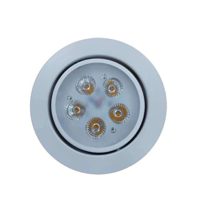 Kit 8 Spot De Led 5w Redondo Embutir Teto Direcional Bivolt
