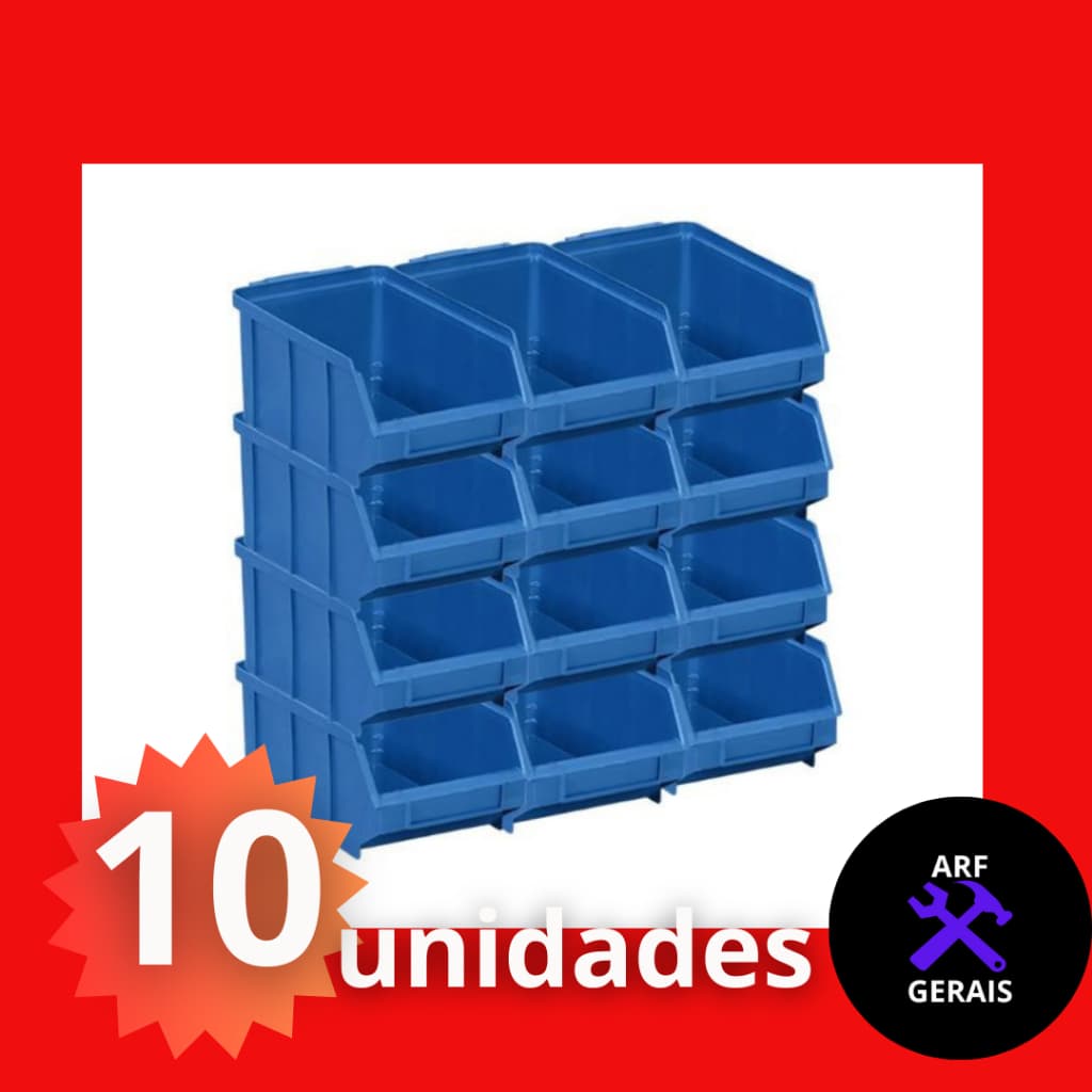 KIT 10 GAVETEIRO AZUL N°3 PARA ESTANTEE
