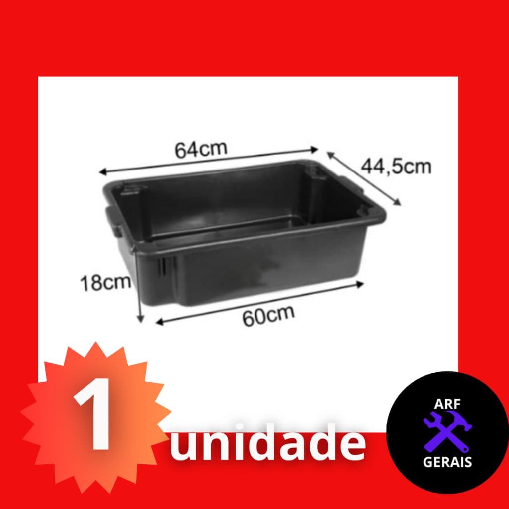 Caixa Plástica P/massa  Concreto Pvc 20l Zumplast Black