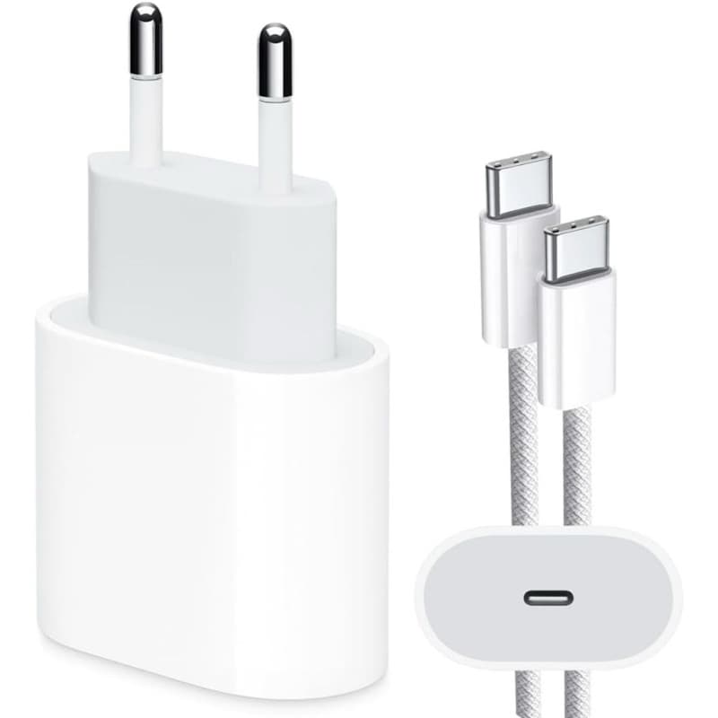 Carregador Compatível iPhone 15 e 16 Pro Max 35W Fonte USB-C Cabo Tipo C de 1M