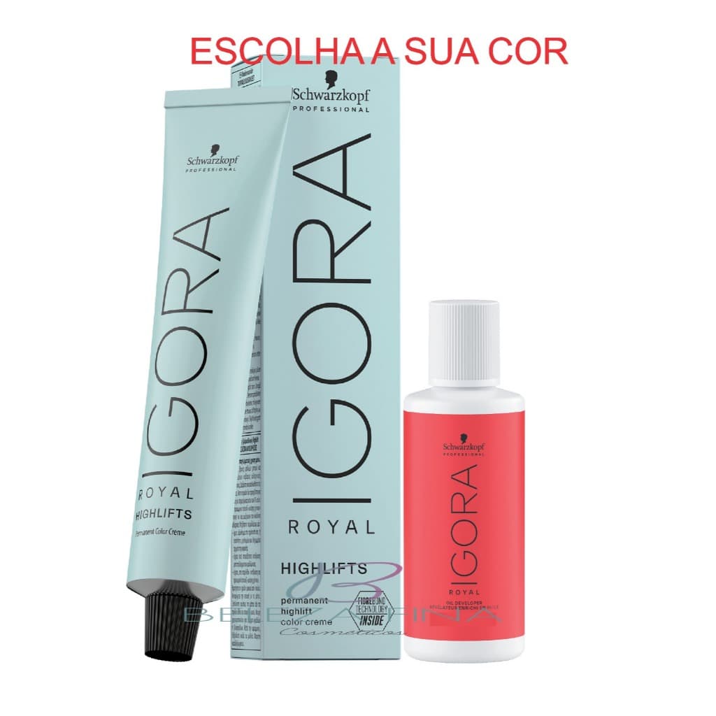 Kit Coloração Igora Highlifts superclareadoras 60g + Ox Schwarzkopf Professional - escolha