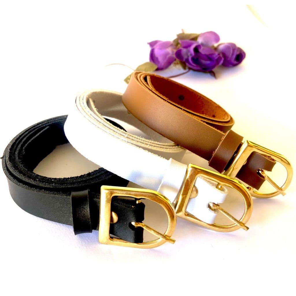 kit cinto 3 unidades feminino fino fivela dourada fininho da moda cores variadas plus size