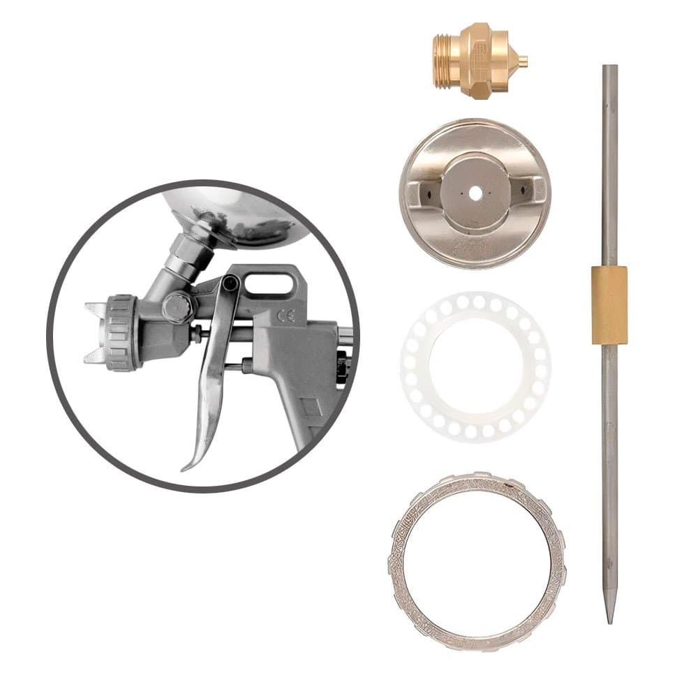 Kit Reparo Pistola Pintura 1.8 / 1.5 / 1.2 ( Bico Bocal Capa Agulha )