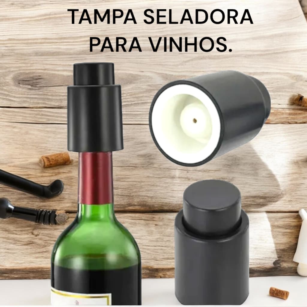 tampa seladora para vinho garrafas bebidas tampa a vácuo