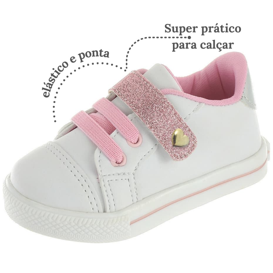 Tenis Infantil Feminino Casual Blogueiras Confortável e Resistente Envio Imediato