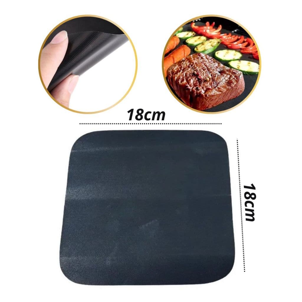 Tapete Protetor Tela De Teflon Para Fritadeira Airfryer Modelo quadrado 18 cm