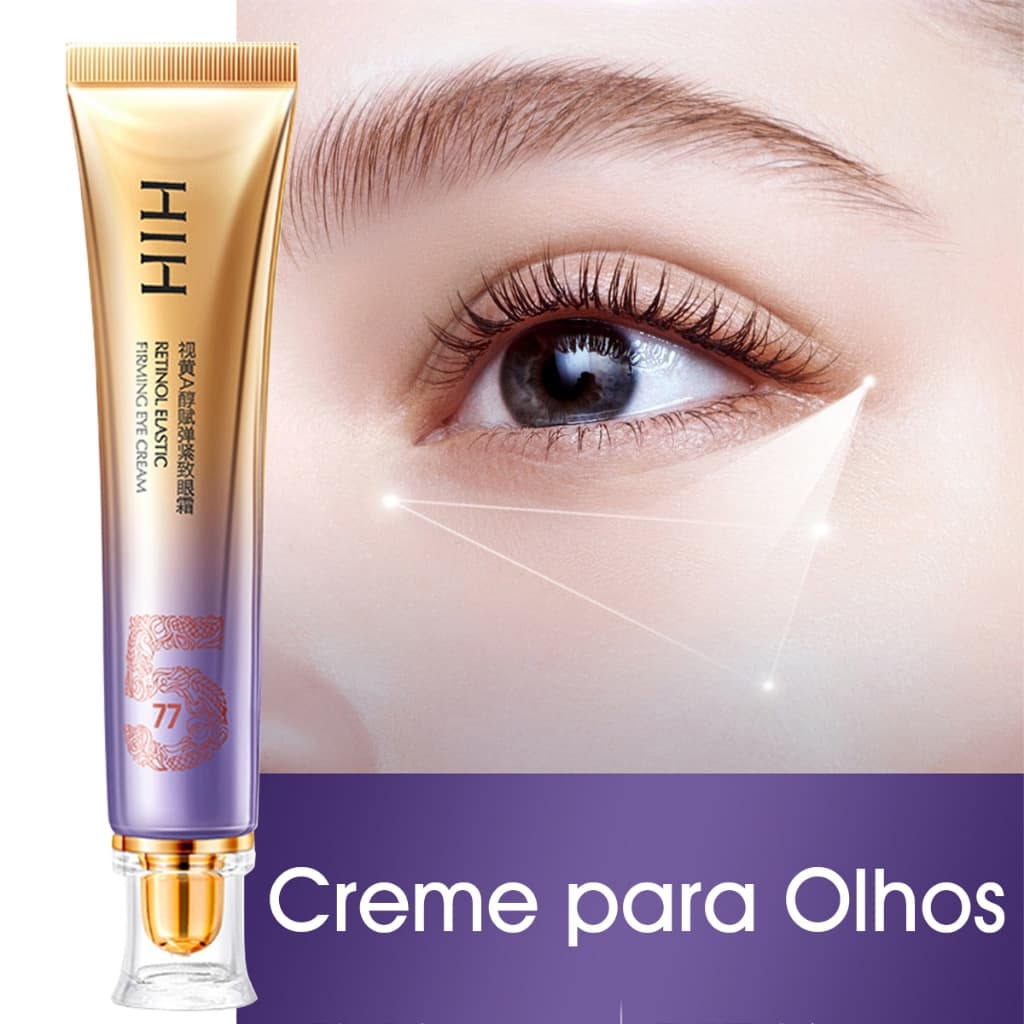 HIH Creme para Olhos Anti-Idade com Retinol Reduz Rugas e Linhas Finas, Clareia Olheiras, Sérum de Olhos para Bolsas e Inchaço, 30g
