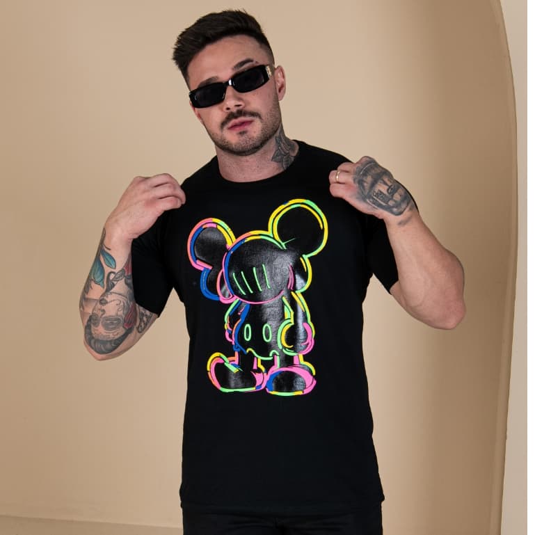 Camiseta Masculina Ursinho Qualidade Premium Algodão Moda Camisa Confortável Estilosa