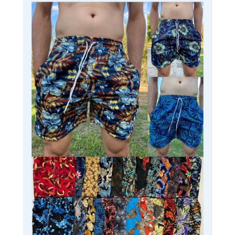 Kit 3 Shorts mauricinho Bermuda Estilo Neymar Passeio Praia Surf Piscina