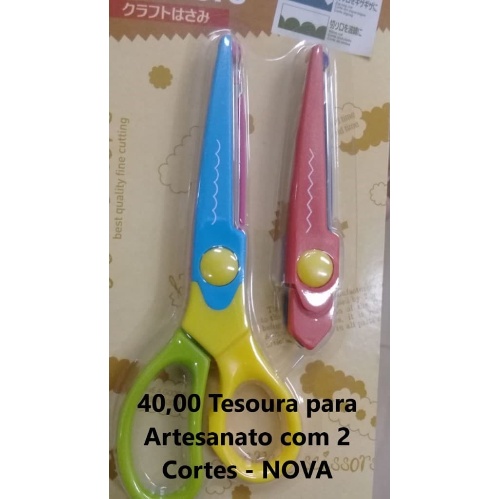 Tesoura para Artesanato com 2 Cortes - NOVA
