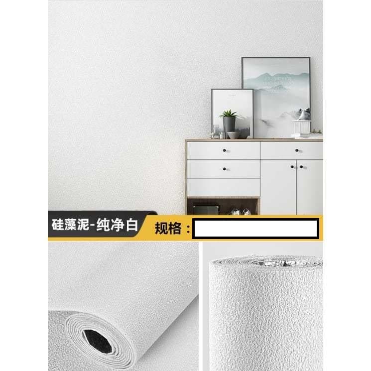 Branco Painel Linho Liso Espuma 2,80x50cm Adesivo Grosso Autocolante Decoração Revestimento Acústico