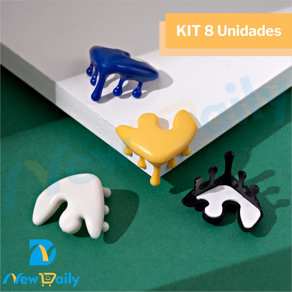 KIT 8 Protetor De Silicone De Mesa Formato de Gota Quina Protetor Para Móveis Quarto Cozinha Casa RY-06