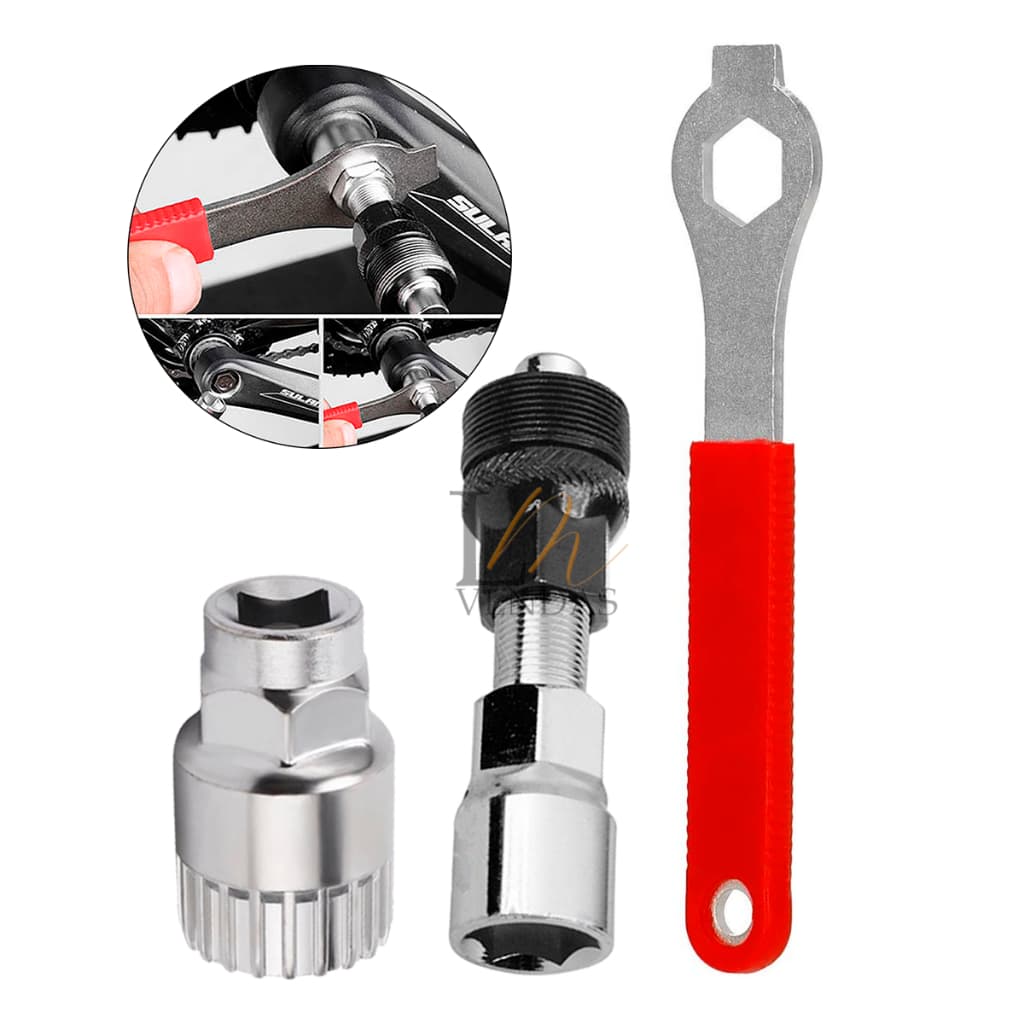 Kit Ferramentas Chaves Extratora De Sacar Pedivela Pedal de Bike Tipo Shimano Bicicleta Cabo Sacado