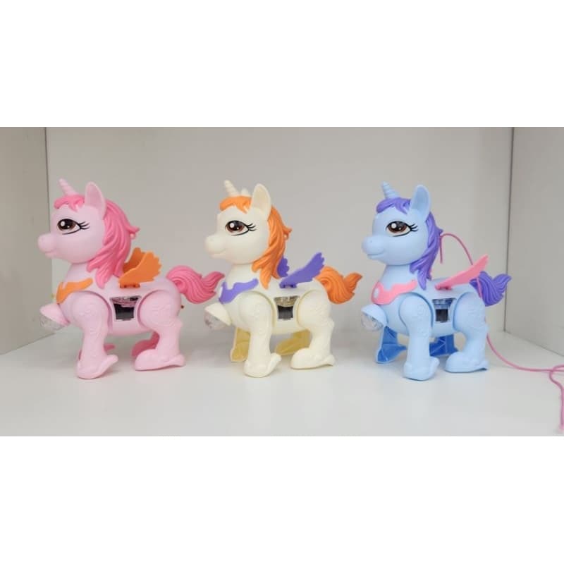 Brinquedo Unicórnio Divertido Com Som E Luzes ( Pilhas Inclusas)