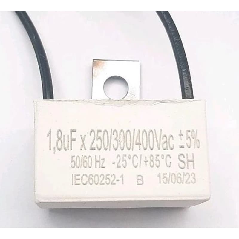 Capacitor 1,8uf 250/300/400vac Ventilador Mondial Arno Ventisol