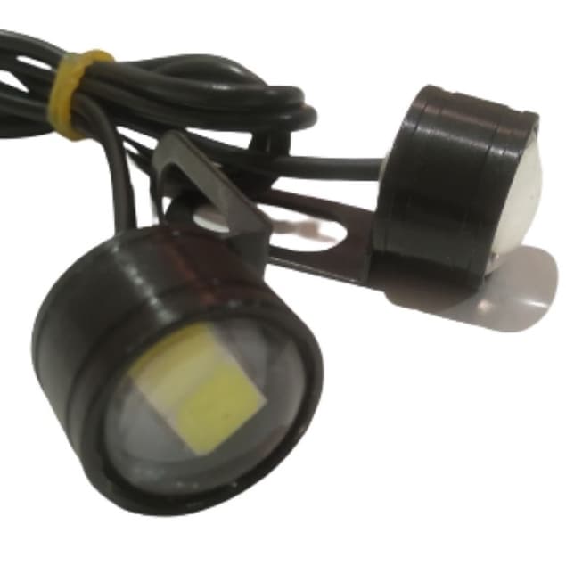 MINI FAROL DE MILHA LED LUZ AUXILIAR SUPER BRANCA STRONG MINE PAR MOTO CARRO MOBY MOBYLETE NEBLINA