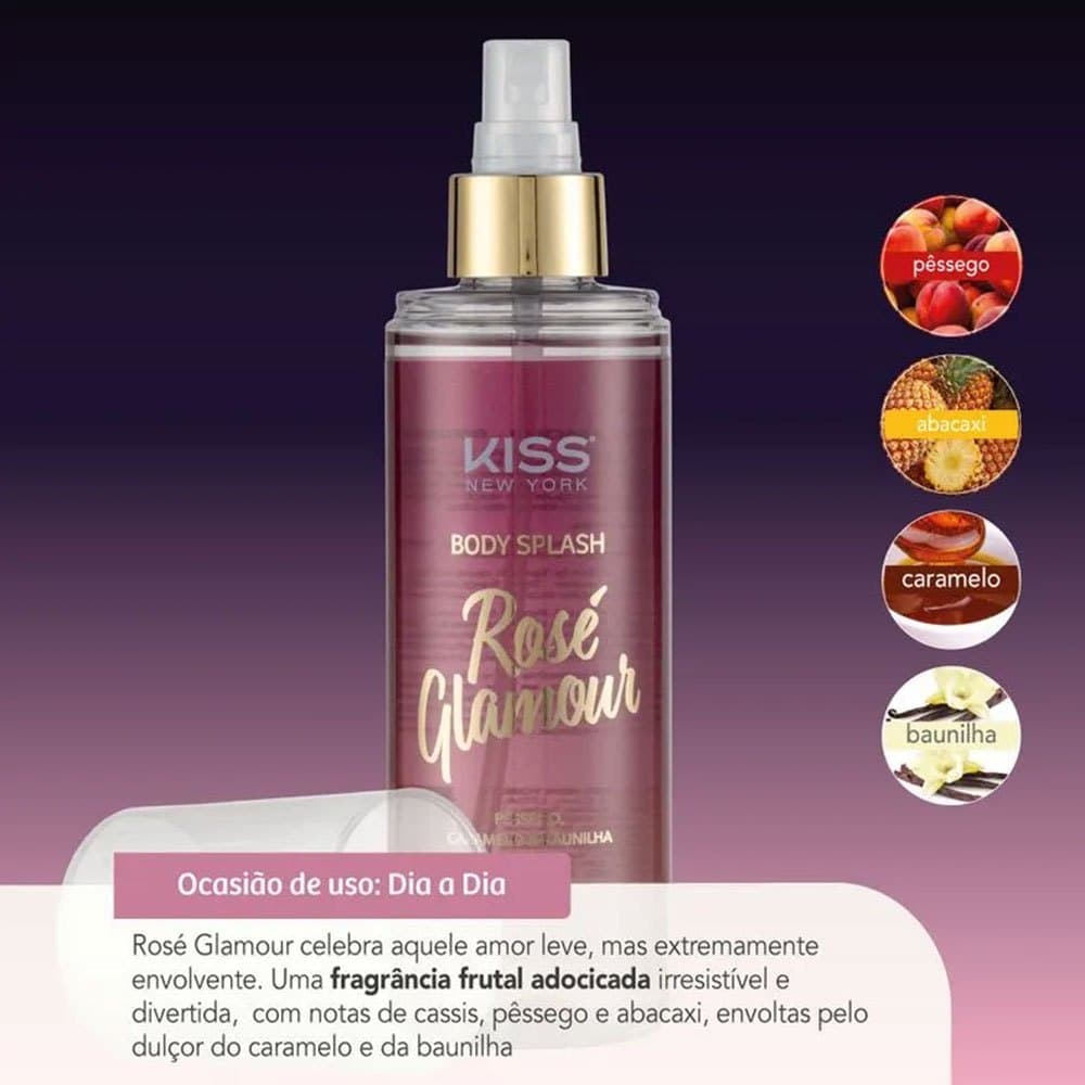 BODY SPLASH ROSE GLAMOUR KISS NEW YORK BS05B
