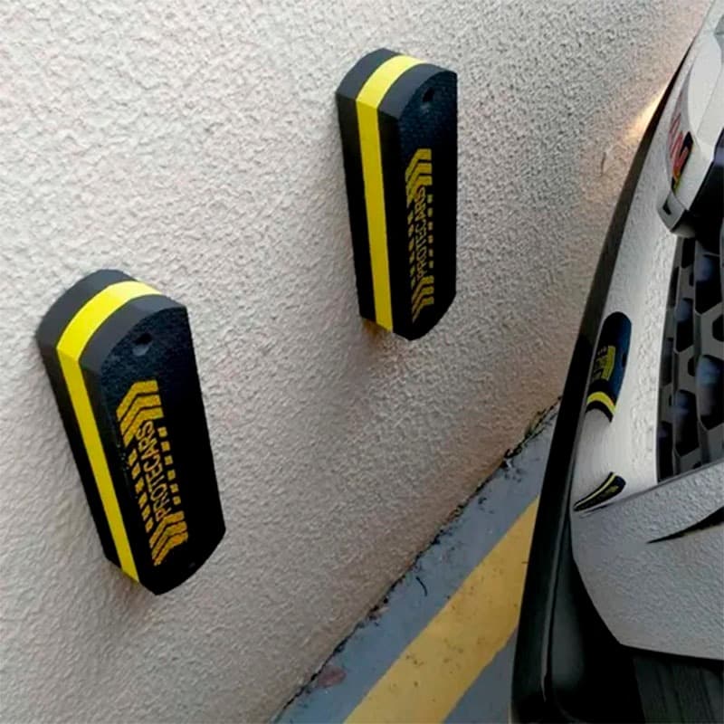 Protetor Parachoque\Parede  mini Amarelo e Preto pra garagem 2 peças