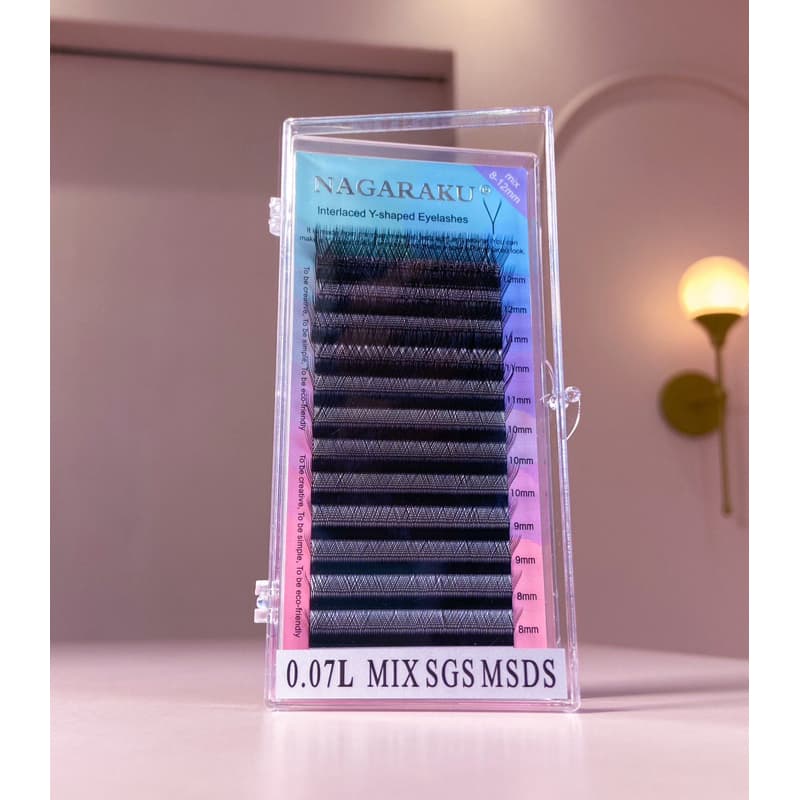 Cílios Nagaraku Y Em L Mix  0.07D Volume Brasileiro Fox Eyes | PRONTA ENTREGA | ENVIO IMEDIATO