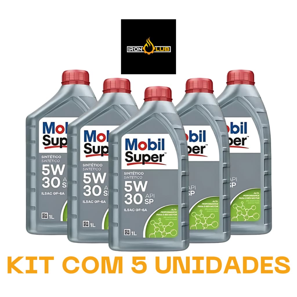 KIT 5 LITROS MOBIL 5W30 SINTÉTICO API SP 1 LITRO