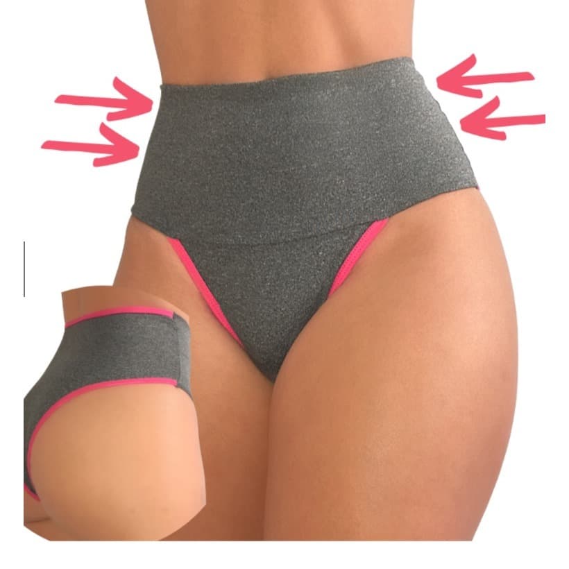 Calcinha Cós Fitness Cintura Alta Tanga Feminina Confortavel Academia Forro 100% Algodão  Ref: 1701