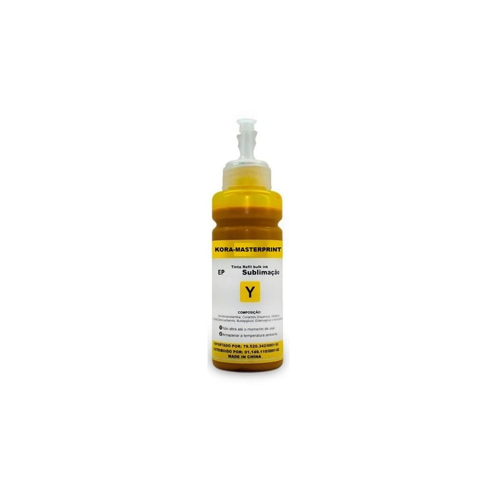 Tinta de Sublimação Masterprint Yellow Amarelo Refil Bulk Ink EP 100 ml