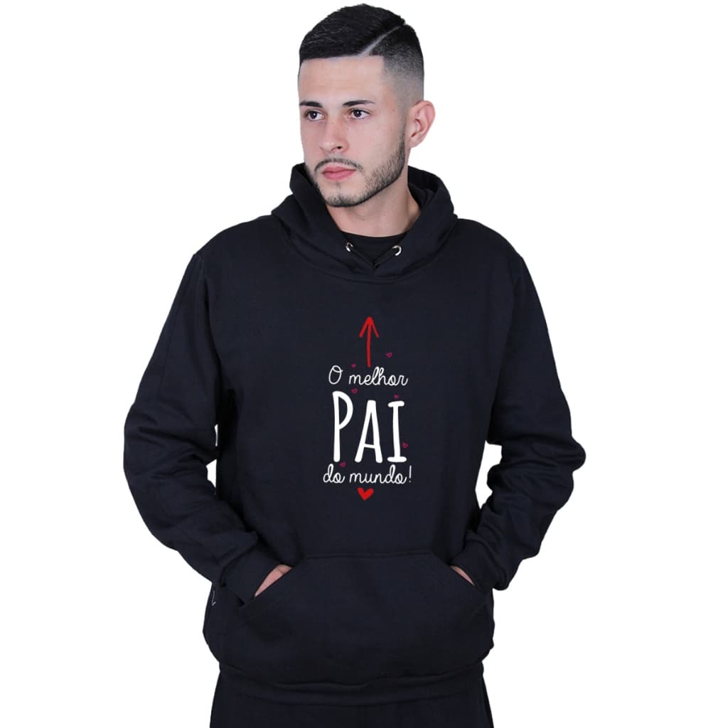 moletom Agasalho casaco Blusa de frio dia dos pais melhor pai do mundo amor de filho
