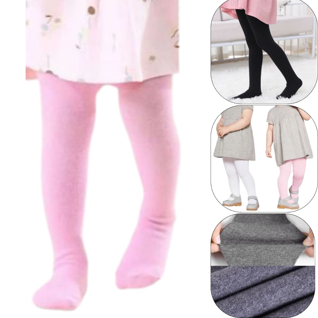Meia Calça Bebê Menina Inverno Infantil 01 a 12 Anos Meias  Varias Cores Fio 80 Algodão