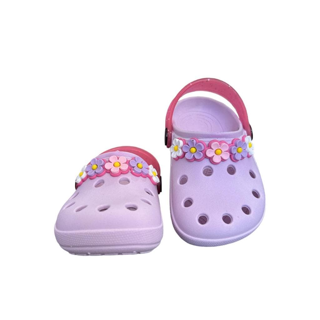 Babuche Infantil Sandália Menina Flor Flozinha Criança Moda Leve Macio Emborrachado