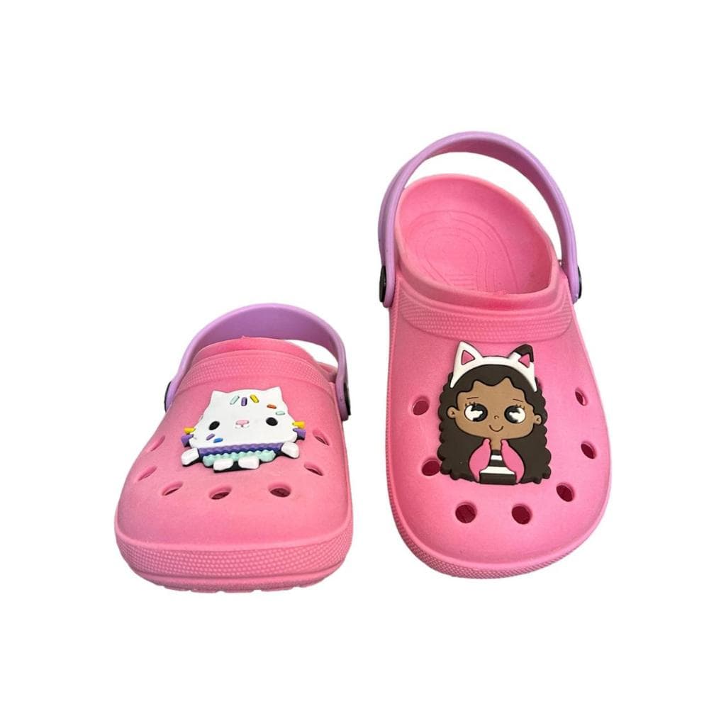 Babuche Infantil Menina Casa Magica Enfeite Gabby Sandalia Chinelo Leve Macio Emborrachado