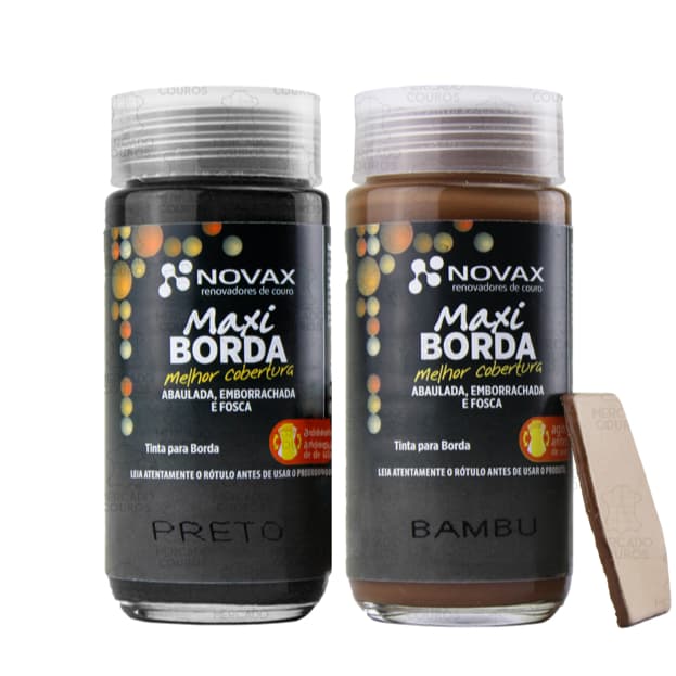 2 Tinta Maxi Borda P/ Pintar Borda de Couro Ou Sintético