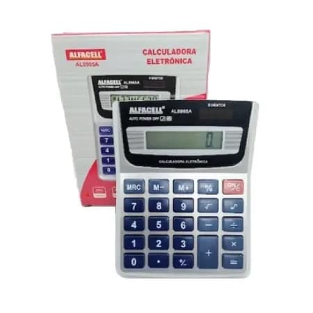 CALCULADORA ELETRÔNICA COM BATERIA ALFACELL AL8985A