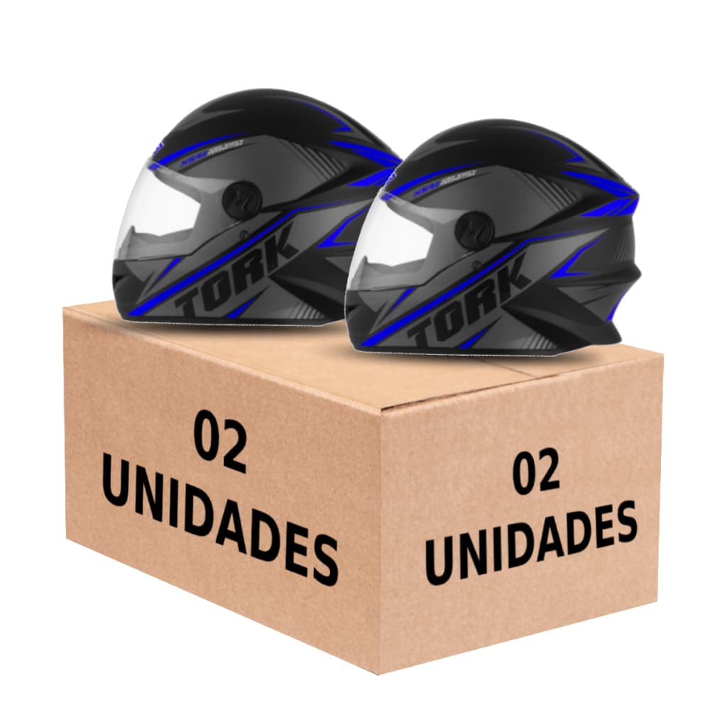 Kit 02 Capacetes Esportivo Fechado Pro Tork R8 Viseira Cristal Masculino Feminino Conjunto Par Casal
