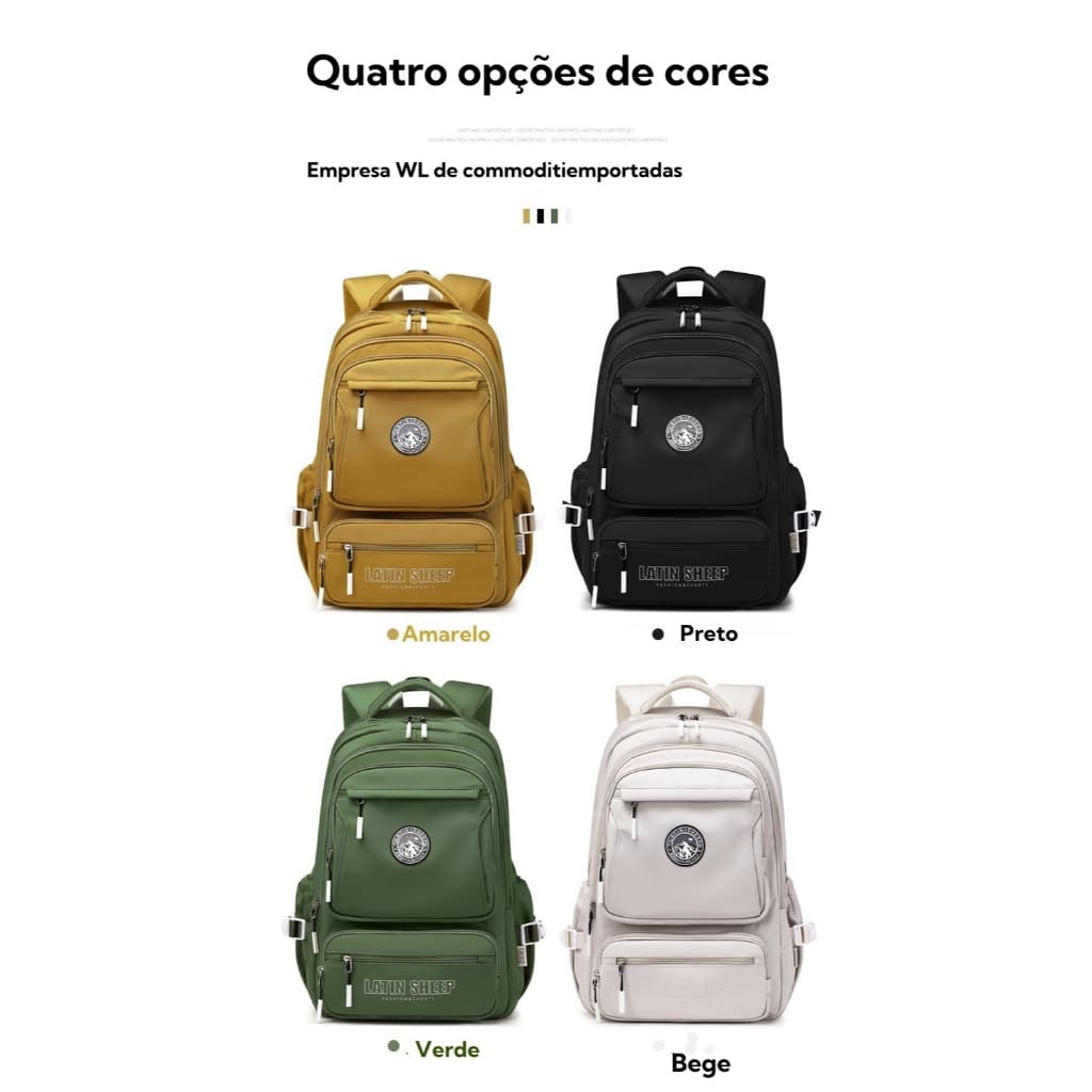 Mochila Impermeável Escolar Fashion 2024 novo modelo, único，WL-8071