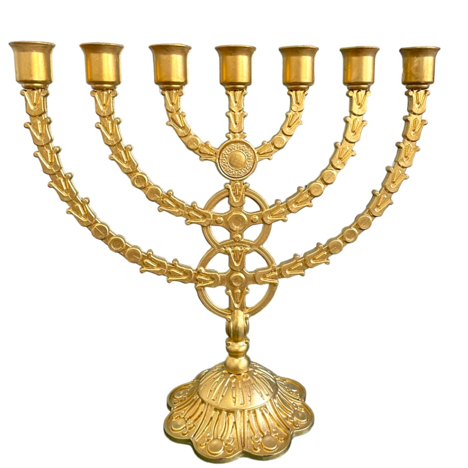 Candelabro Menorah 7 velas para altar. Plástico ABS - 25 cm